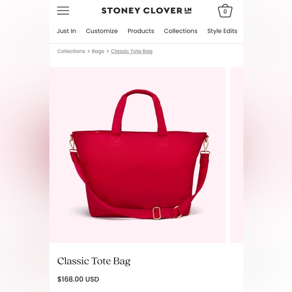 Stoney Clover Lane. classic tote bag. Ruby ❤️ with a large Mickey patch. - Picture 11 of 11